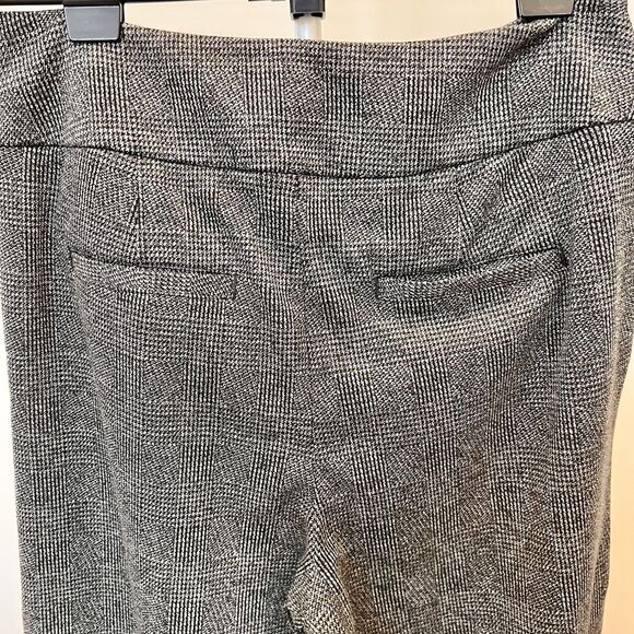 CABI Women’s 3740 Bond Trouser Pant Sz 8L Glen Plaid Grey NWT Side Zip Wide Leg - Picture 5 of 14